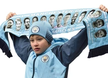 Młody fan Manchesteru City, 10-krotnego mistrza Anglii