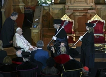 Franciszek podczas spotkania na Uniwersytecie Katolickim w Leuven