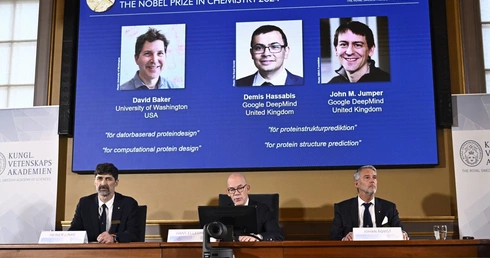 Podczas ogłoszenia laureatów nagrody Nobla z chemii 