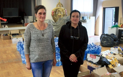 Sołtyska Trzeboszowic Katarzyna Motyka (z prawej) i kierowniczka Wiejskiego Domu Kultury Katarzyna Kamińska.