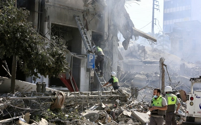 Zniszczenia po izraelskim bombardowaniu