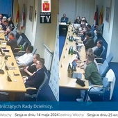 	W czasie sesji majowej (z lewej) radni obradowali pod krucyfiksem, we wrześniu już nie.