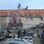 Mural z Chrystusem Zmartwychwstałym