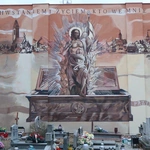 Mural z Chrystusem Zmartwychwstałym