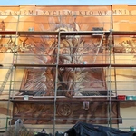 Mural z Chrystusem Zmartwychwstałym