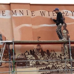 Mural z Chrystusem Zmartwychwstałym
