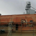 Mural z Chrystusem Zmartwychwstałym