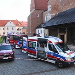 Ćwiczenia straży pożarnej w kościele Bożego Ciała