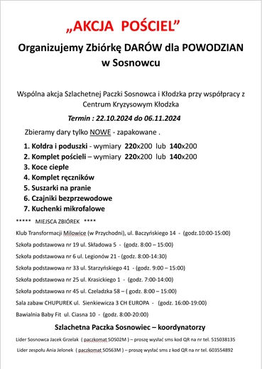 Sosnowiec. Wolontariusze Szlachetnej Paczki ruszyli z kolejną akcją pomocową dla powodzian