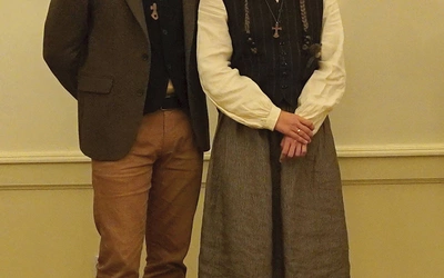 	Artystka z mężem Radosławem.