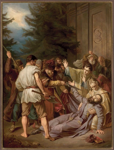 „Męczeństwo św. Jozafata Kuncewicza” na płótnie Józefa Simmlera