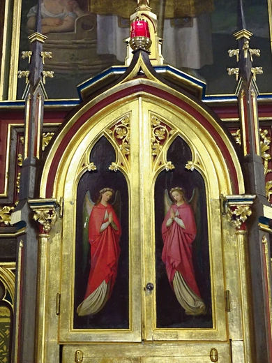 Neogotyckie malowidła (1871 r.) w kościele św. Mikołaja w Reptach Śląskich.