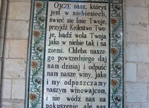 Tablica z kościoła "Ojcze nasz" w języku polskim