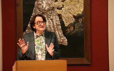 Spotkanie z Ewą Czaczkowską w płockim seminarium było związane z 40. rocznicą męczeńskiej śmierci ks. Jerzego Popiełuszki.