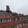 Dach klasztoru został doszczętnie strawiony przez żywioł.