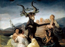 Sabat czarownic. Słynny hiszpański malarz Francisco Goya namalował ten obraz pod koniec XVIII wieku.