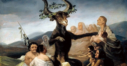 Sabat czarownic. Słynny hiszpański malarz Francisco Goya namalował ten obraz pod koniec XVIII wieku.