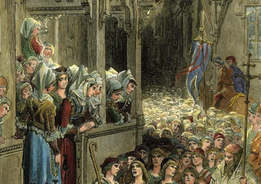 Krucjata dziecięca w 1212 roku  na drzeworycie z wydanej w 1877 r. książce „Histoire des croisades”.
