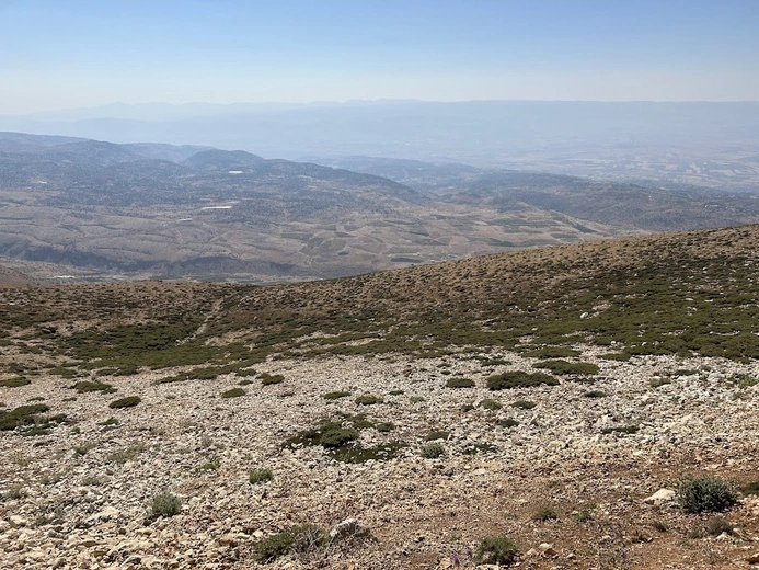 Ważna strategicznie, leżąca w Libanie dolina Bekaa, a w tle, oddzielające LIban od Syrii góry Antylibanu