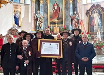 Górnicy ze strumieńskiej wspólnoty noszącej imię ich patronki.
