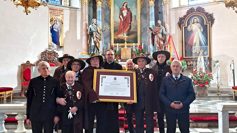 Górnicy ze strumieńskiej wspólnoty noszącej imię ich patronki.