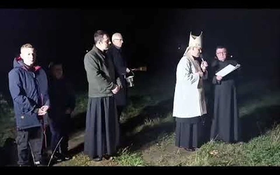 Poświęcenie placu budowy kościoła w Krępie Słupskiej