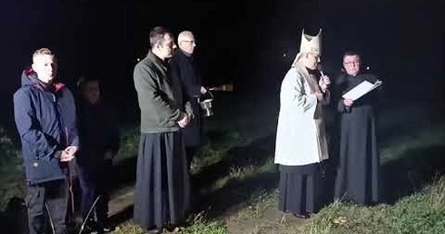 Poświęcenie placu budowy kościoła w Krępie Słupskiej