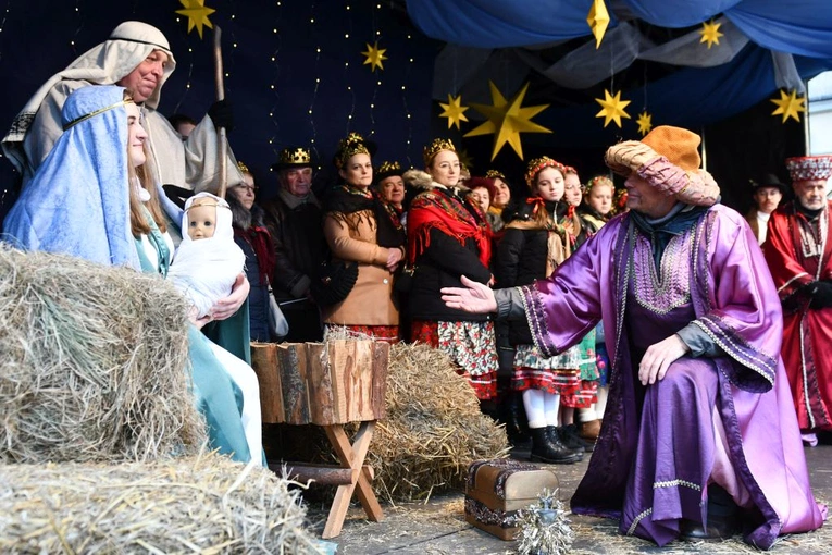 Uliczne jasełka w Winnym Grodzie