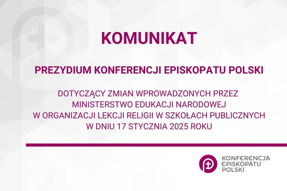 Prezydium Episkopatu o zmianach w nauczaniu religii