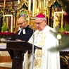 	Ks. Andrzej Wójcik, proboszcz parafii ewangelicko-augsburskiej w Gliwicach, i biskup gliwicki senior Jan Kopiec.