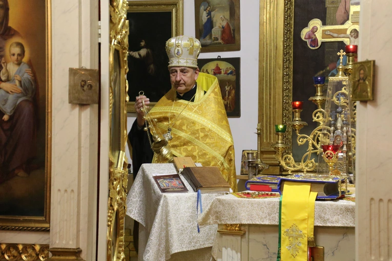 Płock. Wieczernia w cerkwi