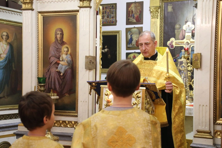 Płock. Wieczernia w cerkwi