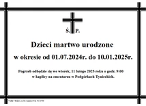 Kraków, Podgórki Tynieckie: Pogrzeb dzieci nienarodzonych i martwo urodzonych