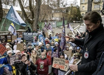 Podczas protestu