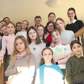 Uczestniczki w domu parafialnym.