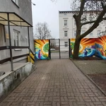 Mural w Centrum Kryzysowym Caritas w Koszalinie
