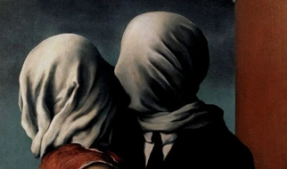  René Magritte, Les Amants I , 1928. Muzeum Sztuki Nowoczesnej, Nowy Jork.