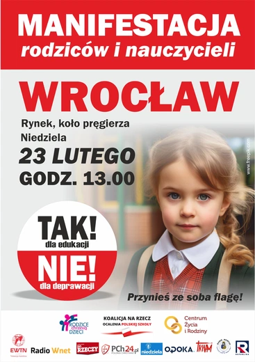 Manifestacja "TAK dla edukacji, NIE dla deprawacji"