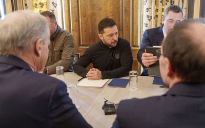 Wołodymyr Zełenski na konferencji w Monachium