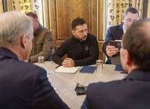 Wołodymyr Zełenski na konferencji w Monachium