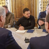 Wołodymyr Zełenski na konferencji w Monachium
