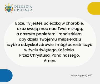 Prośba o modlitwę w intencji papieża 