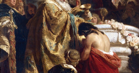 Według legendy św. Wojciech ochrzcił św. Stefana,  władcę i późniejszego pierwszego króla Węgier  – obraz, który w 1875 r.  namalował Gyula Benczúr. 