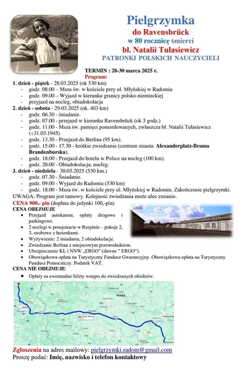 W marcu pielgrzymka nauczycieli do Ravensbrück