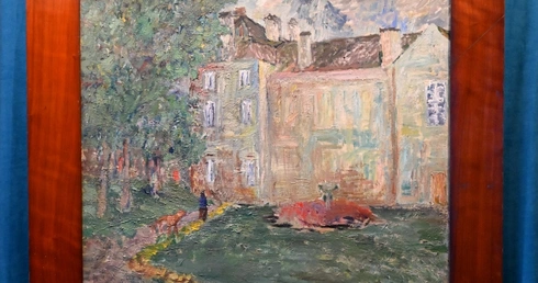 Prezentacja obrazu "Pejzaż" Jana Cybisa