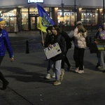 Wiec solidarności z walczącą Ukrainą w 3. rocznicę rosyjskiej inwazji