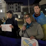 Wiec solidarności z walczącą Ukrainą w 3. rocznicę rosyjskiej inwazji