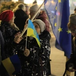 Wiec solidarności z walczącą Ukrainą w 3. rocznicę rosyjskiej inwazji