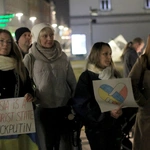 Wiec solidarności z walczącą Ukrainą w 3. rocznicę rosyjskiej inwazji