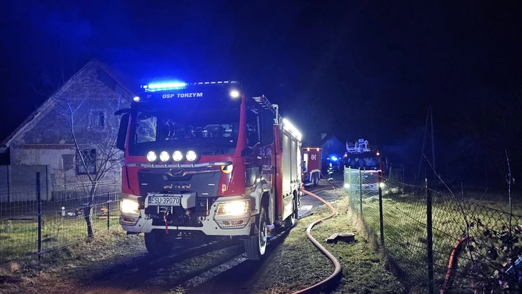 Akcja gaśnicza w Gądkowie Wielkim